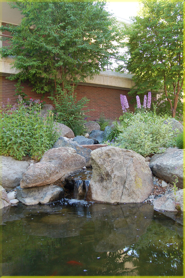 Montana Landscape Design with Water feature
