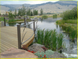 Waterfall and Water features in Montana Landscape designs.