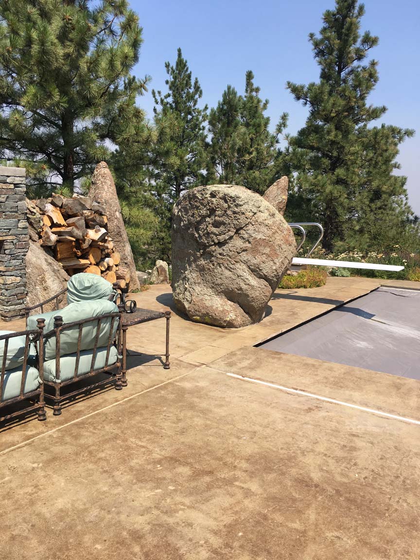 Boulders make a Swim Pool